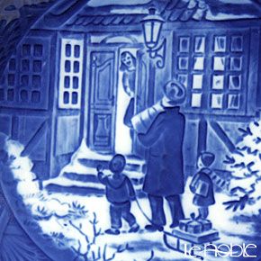 ロイヤルコペンハーゲン（Royal Copenhagen） イヤープレート 1994年／平成6年 「お父さんとお買い物」