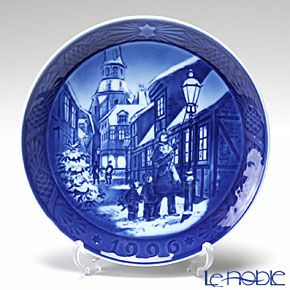 ロイヤルコペンハーゲン（Royal Copenhagen） イヤープレート 1996年／平成8年 「街灯をともす頃」