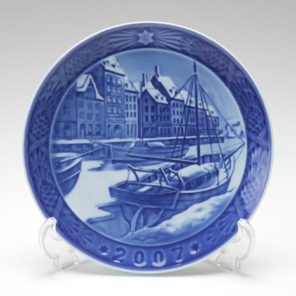 ロイヤルコペンハーゲン（Royal Copenhagen） イヤープレート 2007年／平成19年 「Christmas in Nyhavn」