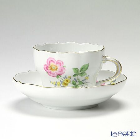 マイセン（Meissen） ビンテージフラワー2 04c003／00582 コーヒーカップ＆ソーサー 200ml 野バラ