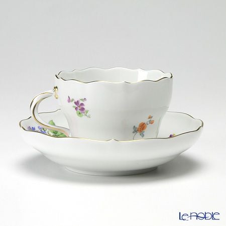 マイセン（Meissen） ベーシックフラワー（二つ花） 040110／00582／13 コーヒーカップ＆ソーサー 200ml Motiv No.13 野バラ