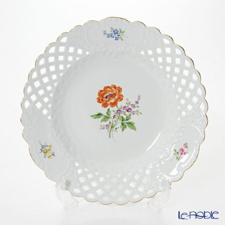 マイセン（Meissen） ベーシックフラワー（二つ花） 040110／54804／20 透かしプレート 29cm ラナンキュラス