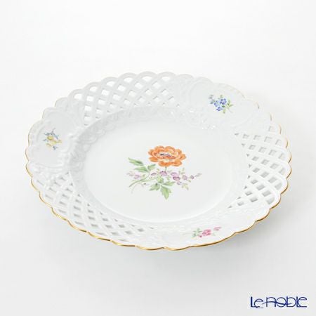マイセン（Meissen） ベーシックフラワー（二つ花） 040110／54804／20 透かしプレート 29cm ラナンキュラス