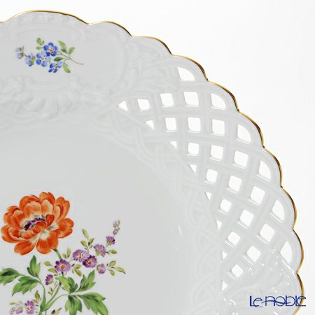 マイセン（Meissen） ベーシックフラワー（二つ花） 040110／54804／20 透かしプレート 29cm ラナンキュラス