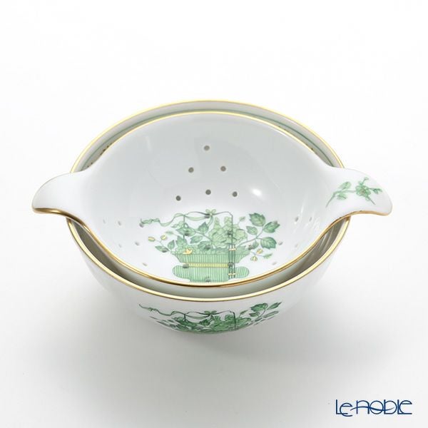 ヘレンド 清の花籠 CN 01453／01454 ティーストレーナー／ボウル
