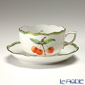 (美品)HEREND ヘレンド　エスキース　チェリープレート ヘレンド (HEREND) フルーツエスキース EDF-1（チェリー） 00724-0-00