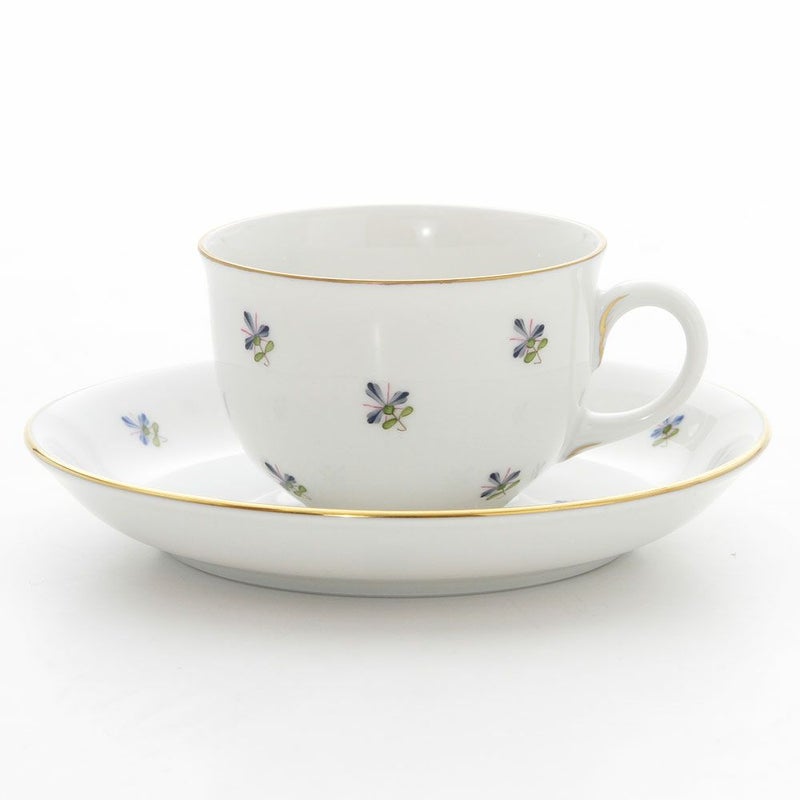 アウガルテン（AUGARTEN） スキャタードコーンフラワー（5010） モカカップ＆ソーサー 80ml（001シューベルトシェイプ）