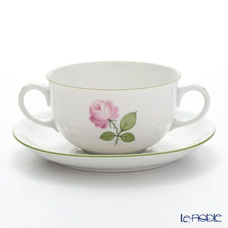 アウガルテン（AUGARTEN） ウィンナーローズ（5089） ブイヨンカップ＆ソーサー（001シューベルトシェイプ）
