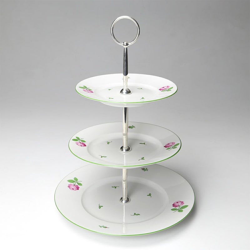 アウガルテン（AUGARTEN） ウィンナーローズ（5089） 3段ケーキプレート 33cm（001）