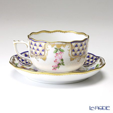 ヘレンド (HEREND) ブルーダイヤモンド MTFC 20724-0-00／20724 ティーカップ＆ソーサー 200ml