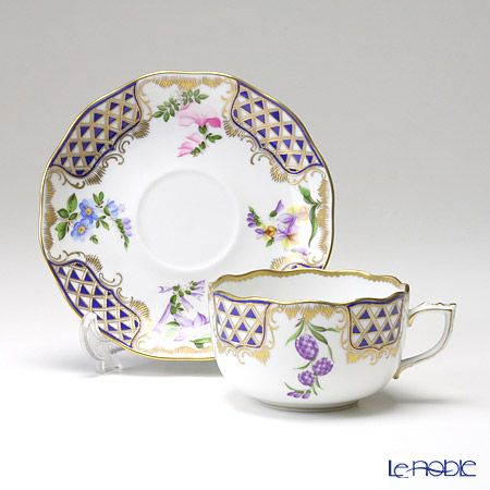 ヘレンド (HEREND) ブルーダイヤモンド MTFC 20724-0-00／20724 ティーカップ＆ソーサー 200ml