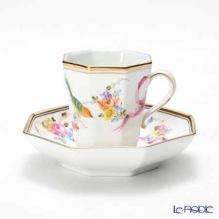 ヘレンド 地中海の庭 JM 04307-0-00 モカカップ＆ソーサー（オクタゴナル）