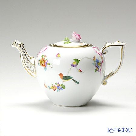 ヘレンド 地中海の庭 JM 20606-0-09／20604 ティーポット（ローズ） 800ml