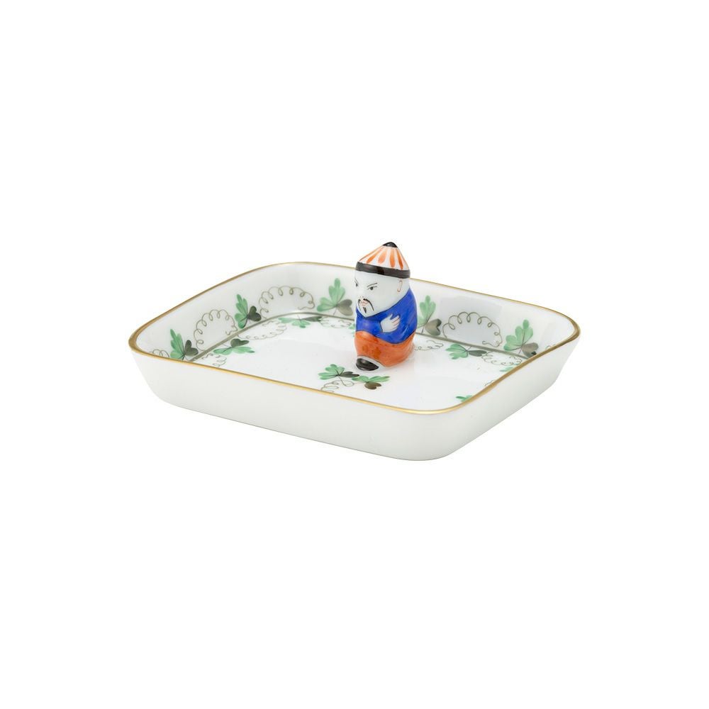 ヘレンド パセリグリーン PE オブロングトレイ マンダリン 8cm 07733-0-21
