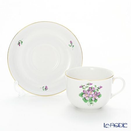 アウガルテン（AUGARTEN） バイオレットブーケ（5600） コーヒーカップ＆ソーサー 200ml （001シューベルトシェイプ）
