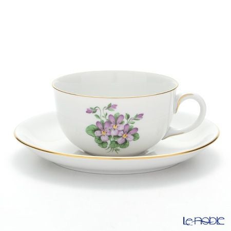 アウガルテン（AUGARTEN） バイオレットブーケ（5600） ティーカップ＆ソーサー（S） 200ml（001シューベルトシェイプ）