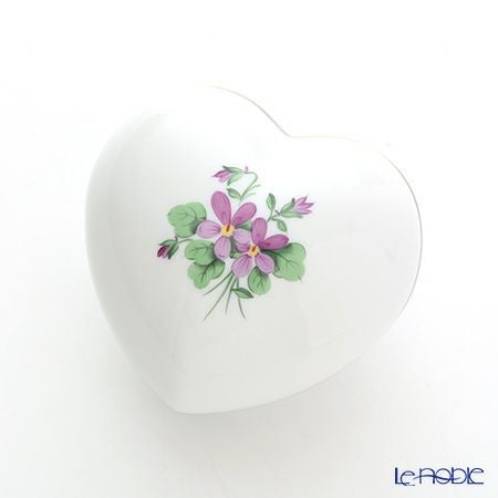アウガルテン（AUGARTEN） バイオレットブーケ（5600） ハートボックス 7×7cm（860）