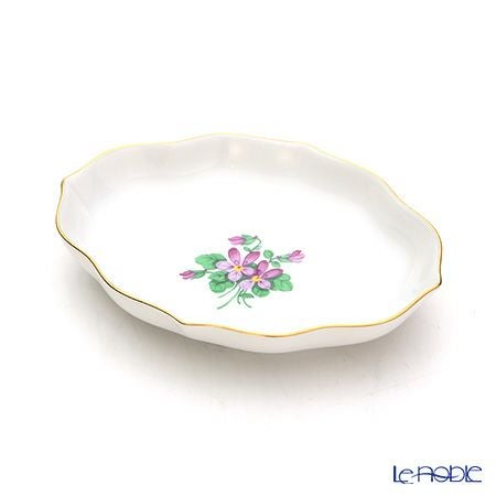 アウガルテン（AUGARTEN） バイオレットブーケ（5600） オーバルディッシュ 12×9.5cm（070）