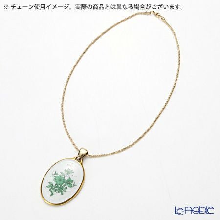 アウガルテン（AUGARTEN） オールドウィンナーローズ（5784） ピンクライン ペンダント（銀金具）