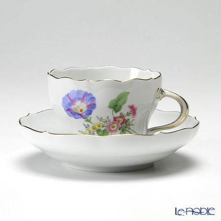 マイセン（Meissen） ベーシックフラワー（三つ花） 060110／00582／06 コーヒーカップ＆ソーサー 200ml Motiv No.6 ヒルガオ