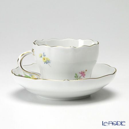 マイセン（Meissen） ベーシックフラワー（三つ花） 060110／00582／34 コーヒーカップ＆ソーサー 200ml Motiv No.34 スミレ