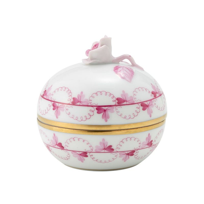 ヘレンド (HEREND) パセリピンク PEP ラウンドボックス（ローズ） 06033-0-09