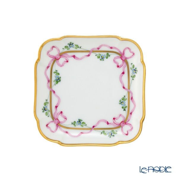 アウガルテン（AUGARTEN） ビーダーマイヤー リボン（6793） スクエアディッシュ 9×9cm（110）