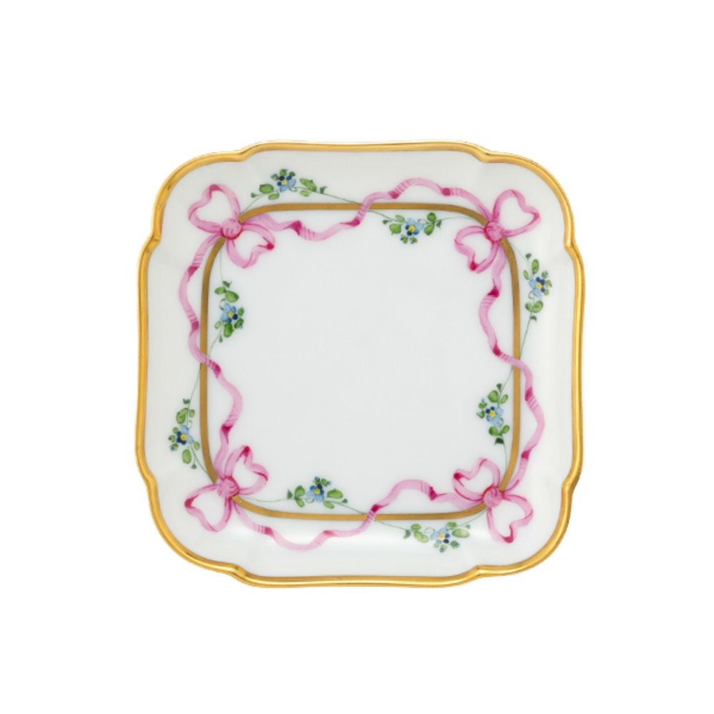 アウガルテン（AUGARTEN） ビーダーマイヤー リボン（6793） スクエアディッシュ 9×9cm（110）