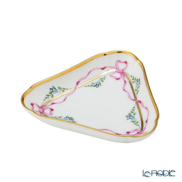 アウガルテン（AUGARTEN） ビーダーマイヤー リボン（6793） トライアングルディッシュ 10.4cm