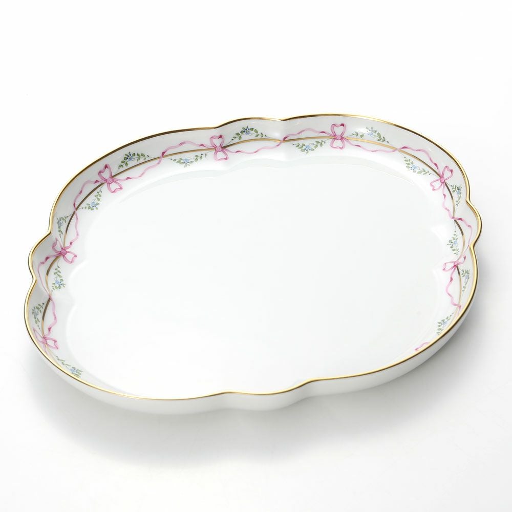 アウガルテン（AUGARTEN） ビーダーマイヤー リボン（6793） デジュネトレイ 36×32cm（050）