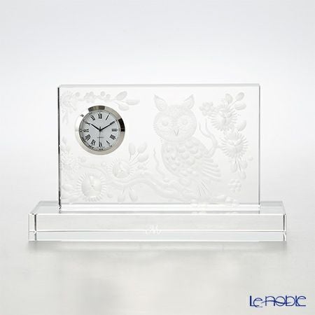マイセン（Meissen） マイセンクリスタル クロック フクロウ（クリア） H11cm OWL Motiv 1