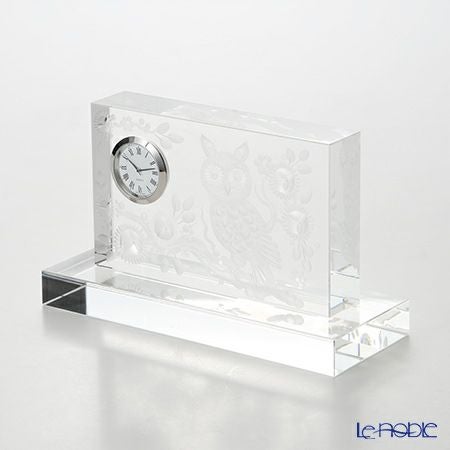 マイセン（Meissen） マイセンクリスタル クロック フクロウ（クリア） H11cm OWL Motiv 1