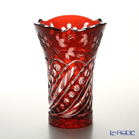 マイセン（Meissen） マイセンクリスタル 花瓶（レッド） 26cm ANT／205／26R
