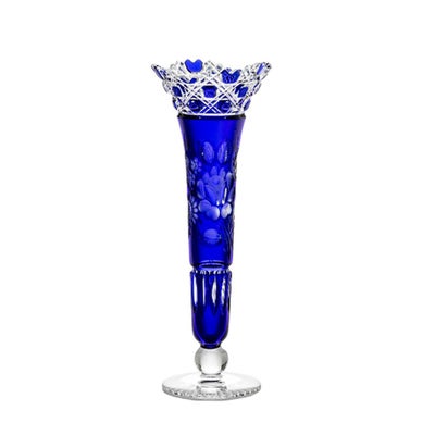 マイセン（Meissen） マイセンクリスタル 一輪挿し 23cm（ブルー） MF0 