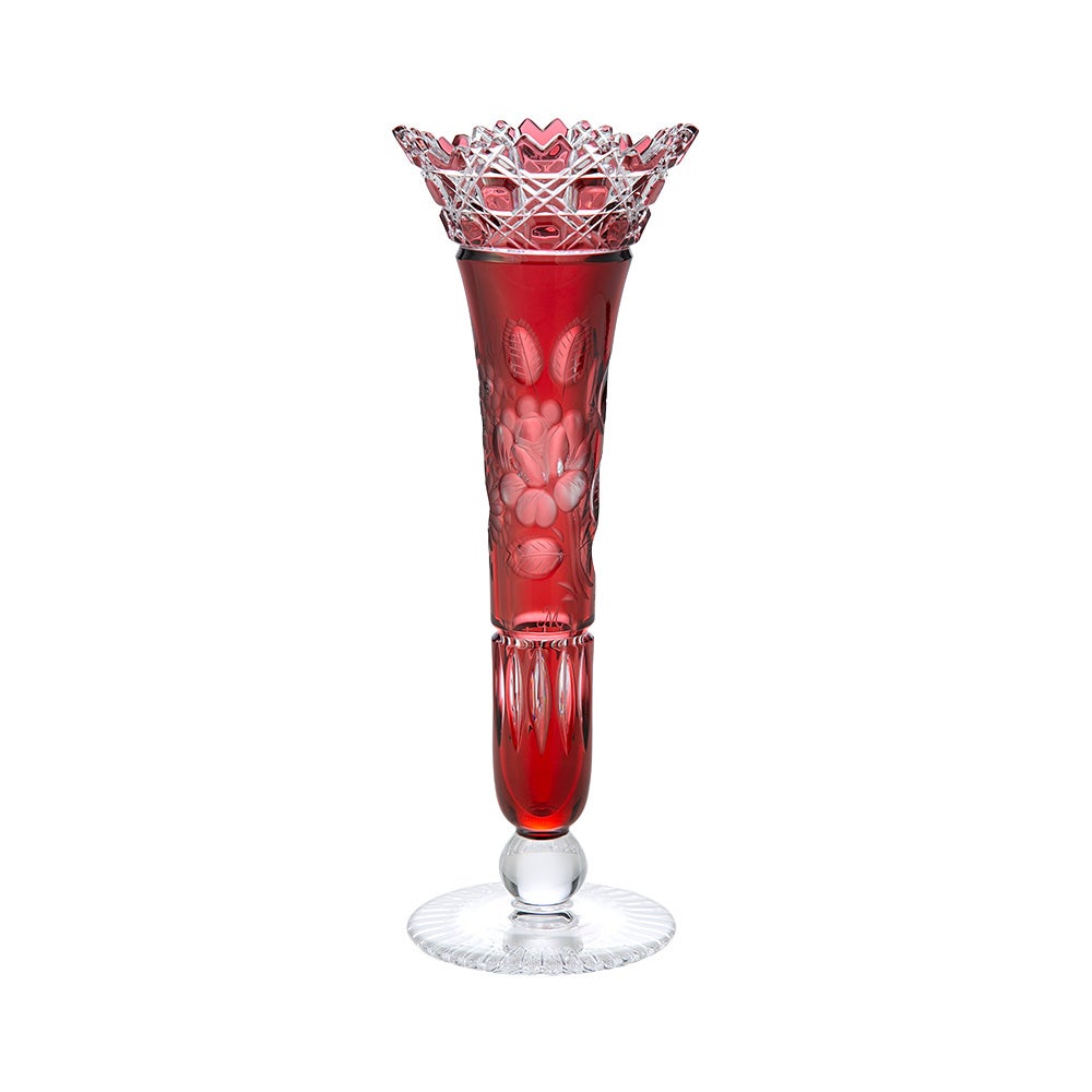 マイセン（Meissen） マイセンクリスタル 一輪挿し 23cm（レッド） MF0／1024／23R