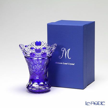 マイセン（Meissen） マイセンクリスタル 花瓶（ブルー） 13cm MFO／1320／13B