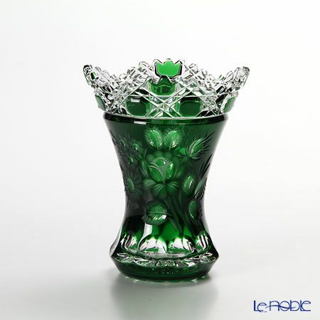 マイセン（Meissen） マイセンクリスタル 花瓶（グリーン） 13cm MFO／1320／13G