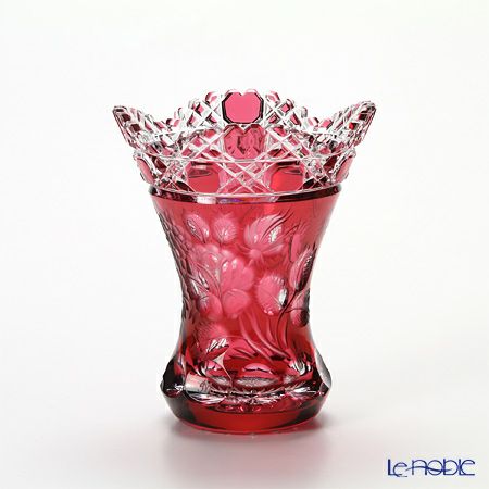 マイセン（Meissen） マイセンクリスタル 花瓶（レッド） 13cm MOF／1320／13R