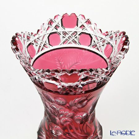 マイセン（Meissen） マイセンクリスタル 花瓶（レッド） 13cm MOF／1320／13R