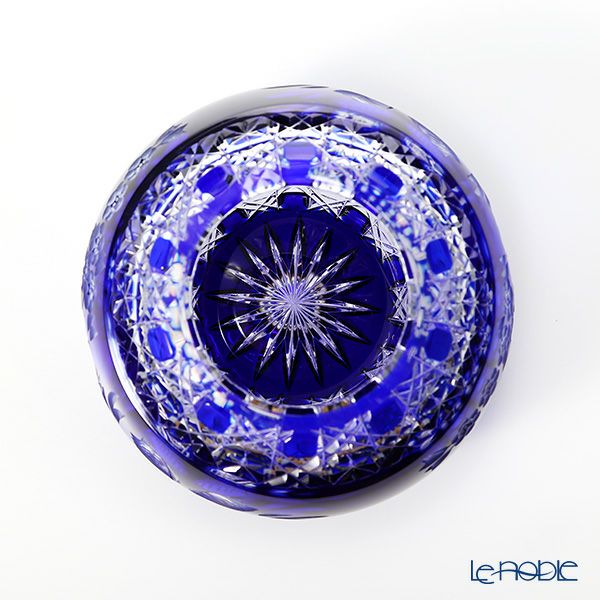 マイセン（Meissen） マイセンクリスタル MFO／140／16B 花瓶ラウンド（ブルー） 16cm