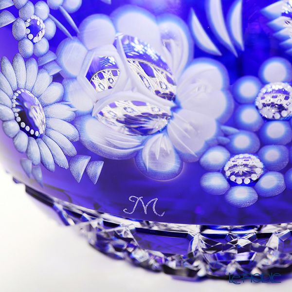 マイセン（Meissen） マイセンクリスタル MFO／140／16B 花瓶ラウンド（ブルー） 16cm