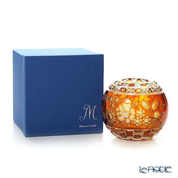 マイセン（Meissen） マイセンクリスタル MFO／140／16AB 花瓶ラウンド（アンバー） 16cm