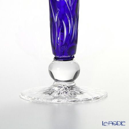 マイセン（Meissen） マイセンクリスタル クローバー 一輪挿し 23cm（ブルー） 1024／23B