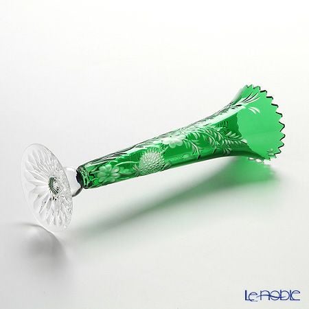 マイセン（Meissen） マイセンクリスタル クローバー 一輪挿し 23cm（グリーン） 1024／23G