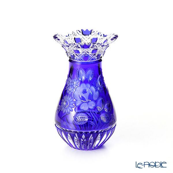マイセン（Meissen） マイセンクリスタル MFO1420／16B 花瓶（ブルー） 16cm