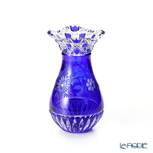 マイセン（Meissen） マイセンクリスタル MFO1420／16B 花瓶（ブルー） 16cm