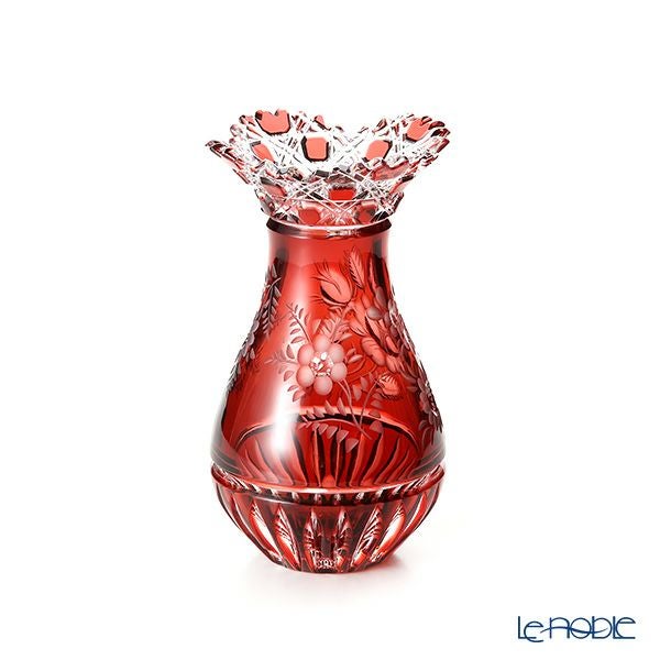 マイセン（Meissen） マイセンクリスタル MFO1420／16R 花瓶（レッド） 16cm
