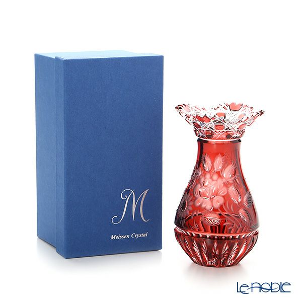マイセン（Meissen） マイセンクリスタル MFO1420／16R 花瓶（レッド） 16cm