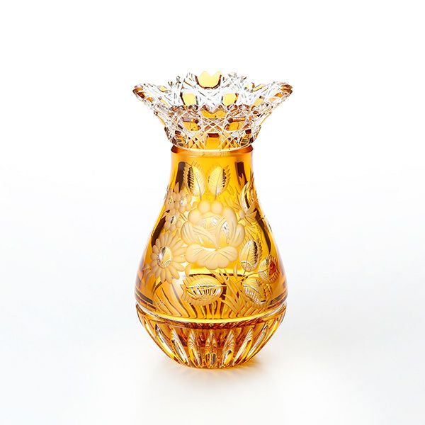 マイセン（Meissen） マイセンクリスタル MFO1420／16AB 花瓶（アンバー） 16cm