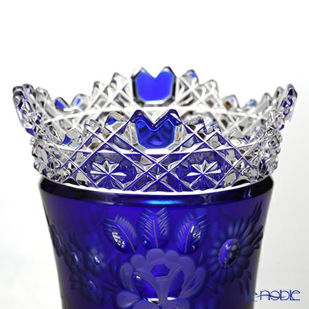 マイセン（Meissen） マイセンクリスタル 花瓶（ブルー） 10cm MFO／205／10B